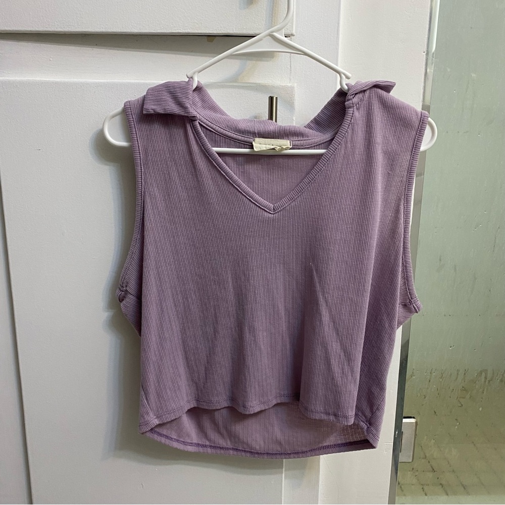 FRENCH PASTRY PURPLE COLLARED VEST